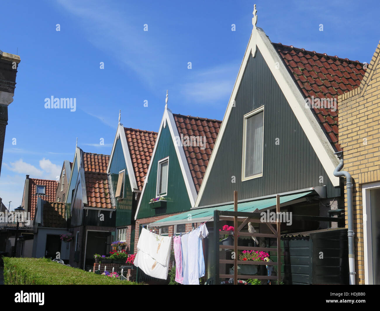 Typisches Haus von dem Fischerdorf Urk, Flevoland, Niederlande Stockfoto