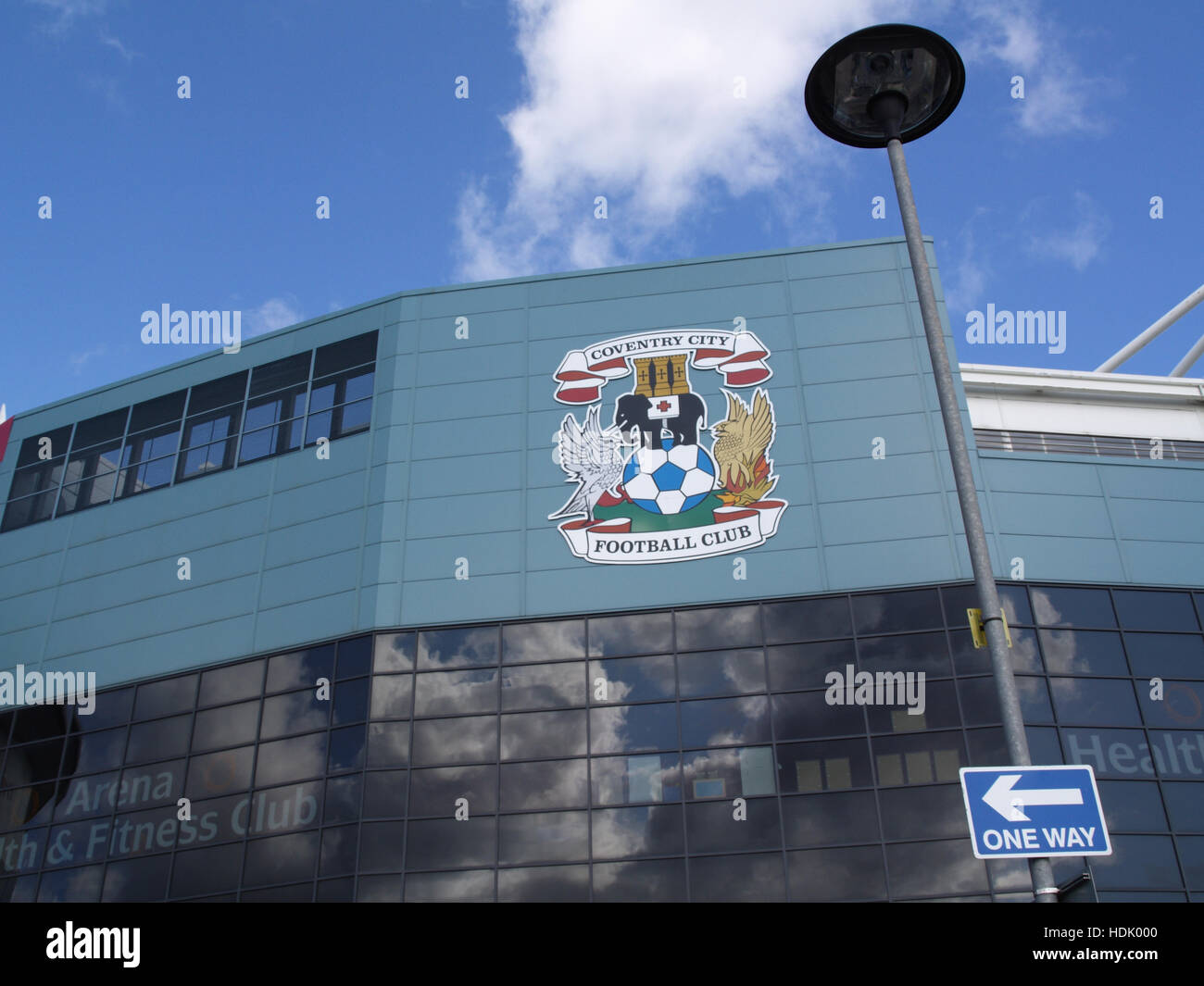 Beschilderung in der Ricoh Arena, Heimat von Coventry City Football Club Stockfoto