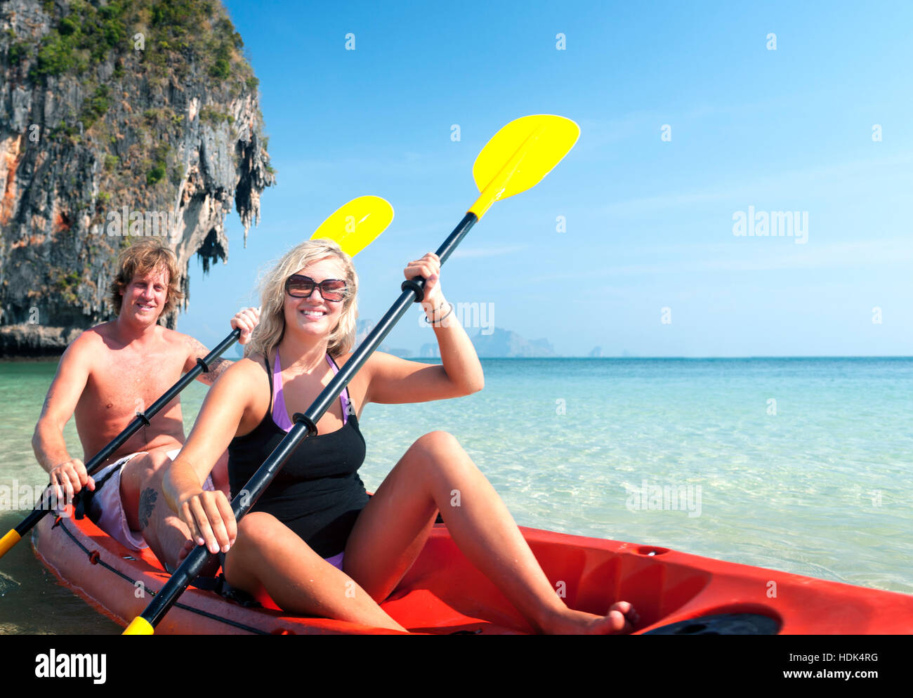 Kajak tropischen Urlaub Reise touristischen Boot-Konzept Stockfoto
