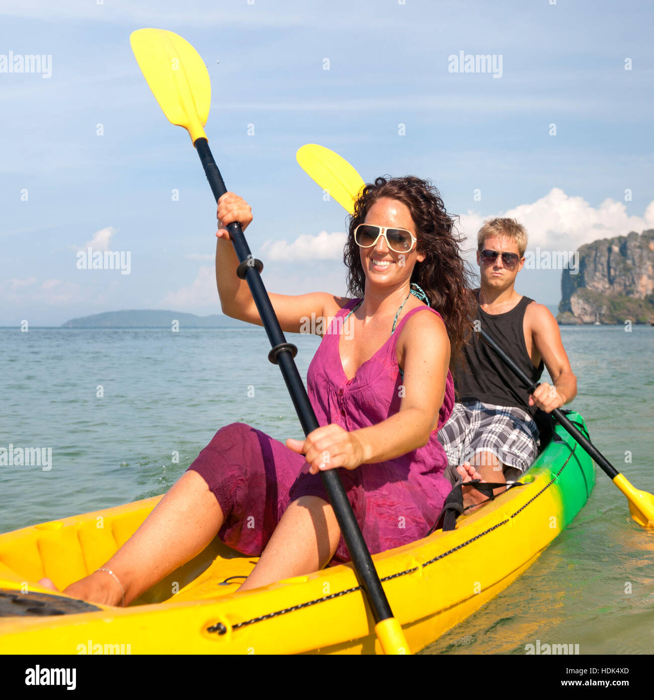 Kajak tropischen Urlaub Reise touristischen Boot-Konzept Stockfoto