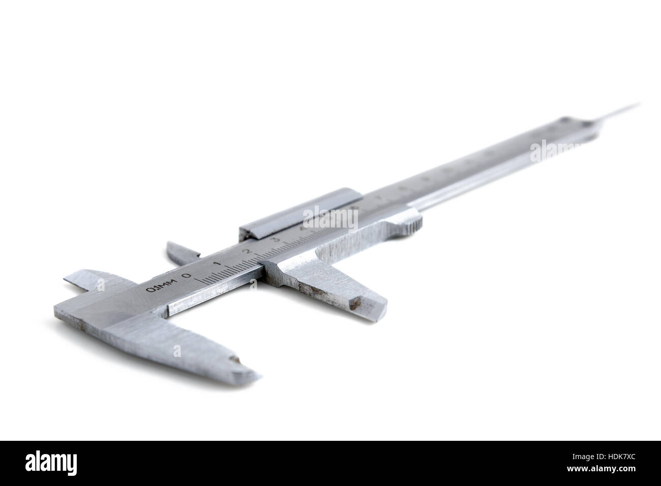 Bremssattel auf einem weißen Hintergrund Nahaufnahme Stockfoto