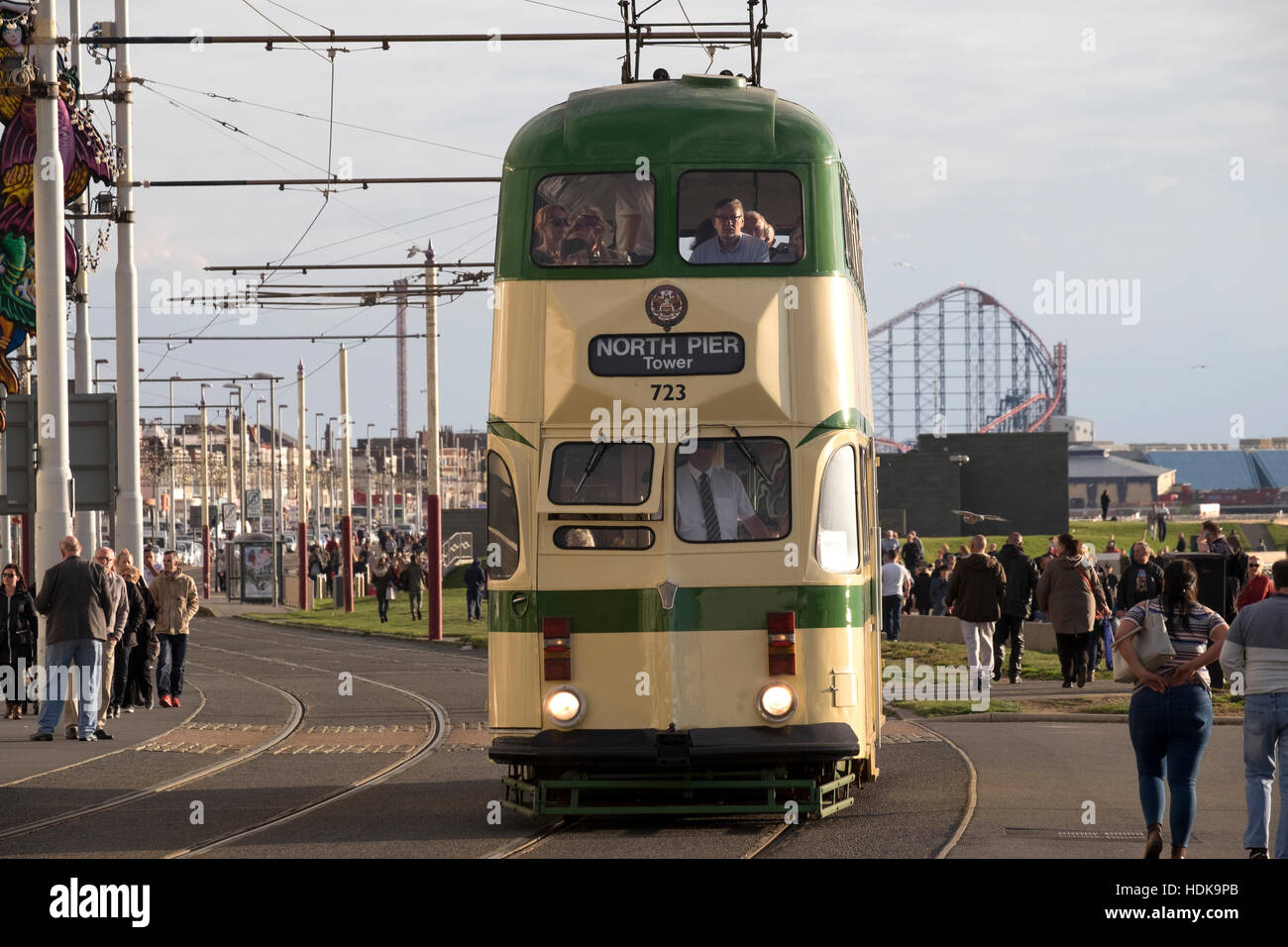 Blackpool Straßenbahn Stockfoto