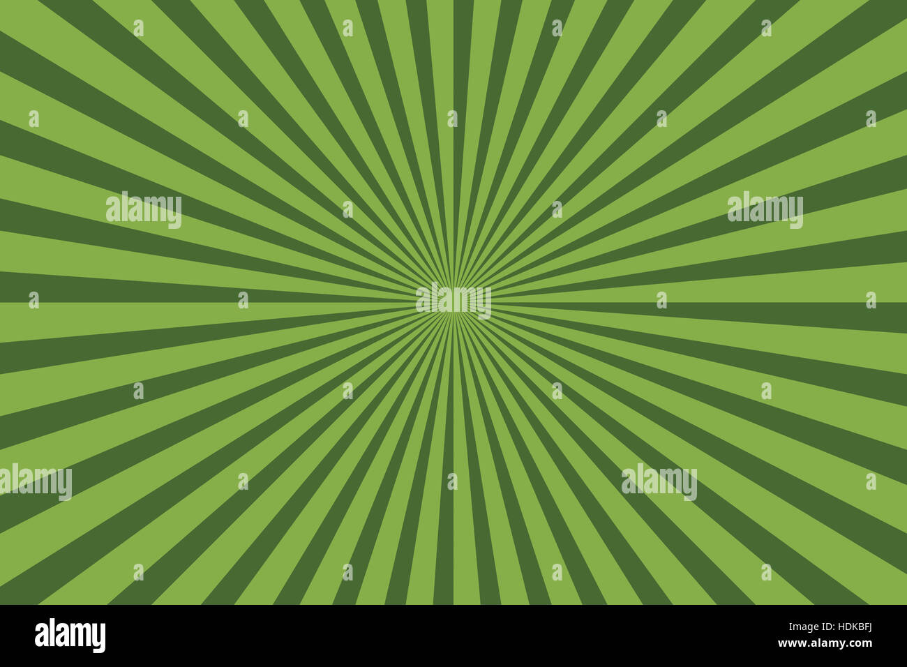 Zwei Schattierungen von grün Streifen strahlenförmig nach außen von centerpoint Stockfoto