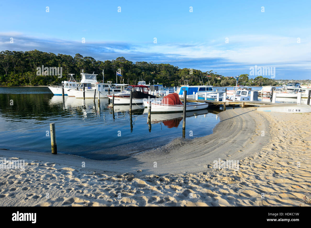 Blick auf den Yachthafen, Lakes Entrance, Victoria, VIC, Australien Stockfoto