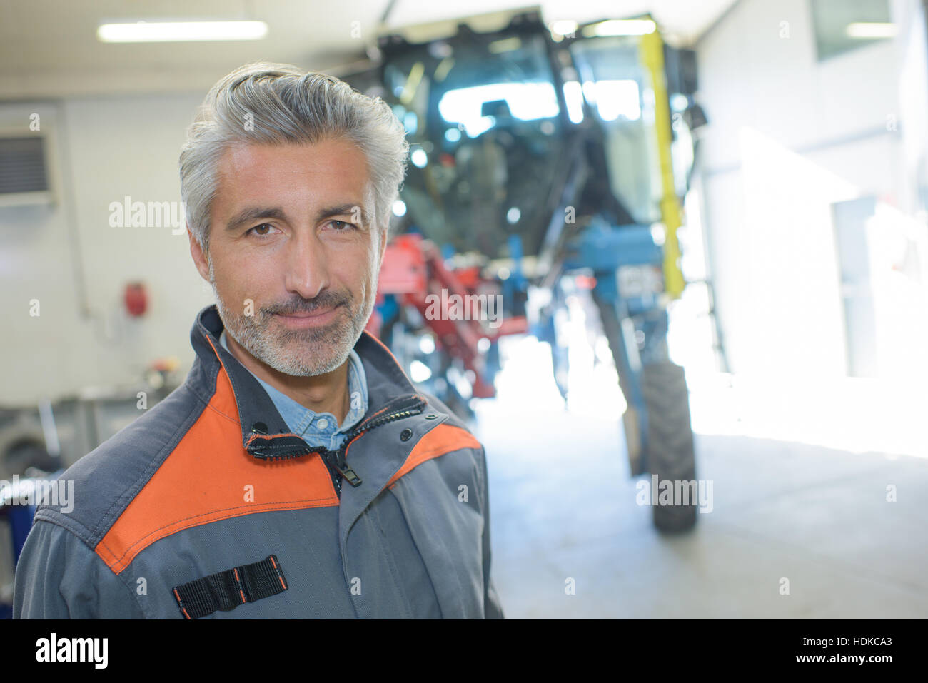 eine schwere landwirtschaftliche Maschine Stockfoto