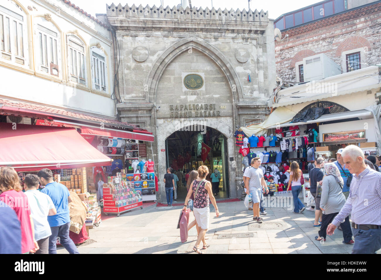 Eingang zum großen Basar, Istanbul, Türkei Stockfoto