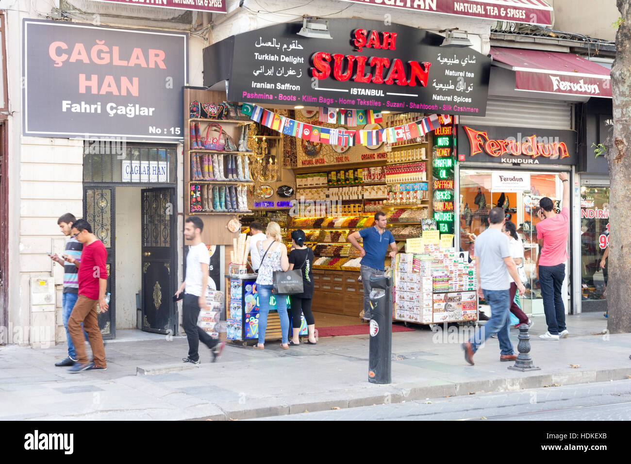 Shop mit Turlish Freude, Istanbul, Türkei Stockfoto