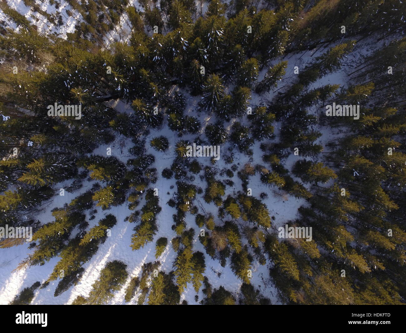 Winter-Landschaft-Antenne Stockfoto