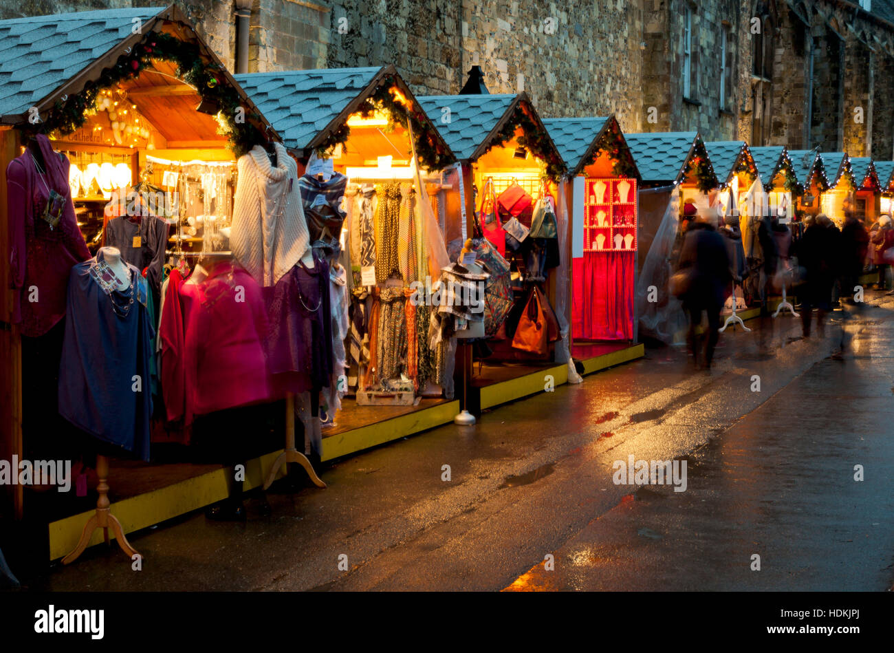 Winchester Weihnachtsmarkt. Stockfoto