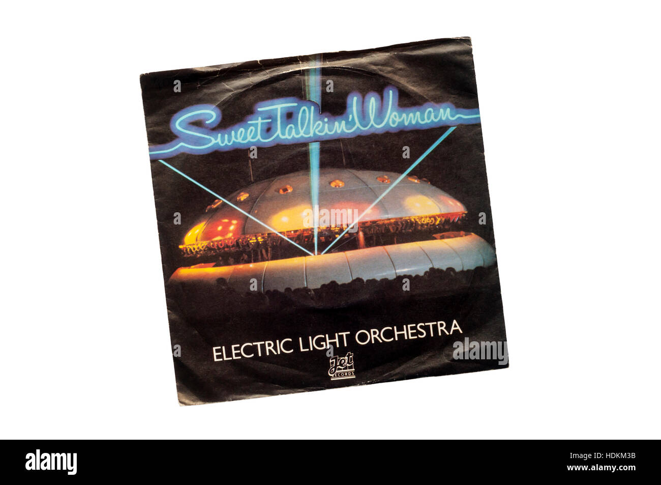 Sweet Talkin ' Frau von Electric Light Orchestra im Jahr 1978 auf dem Jet-Label veröffentlicht. Stockfoto