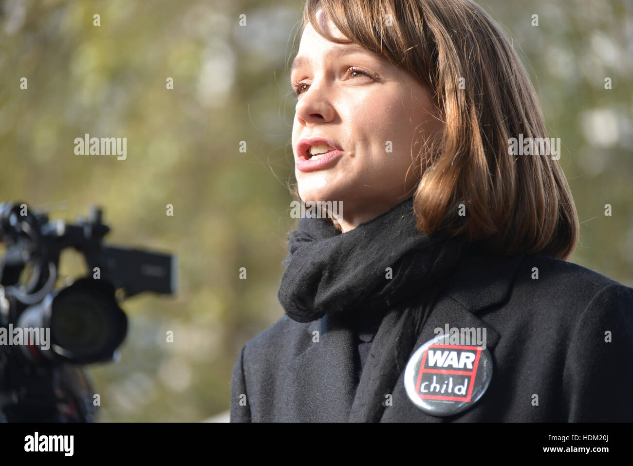 Carey Mulligan, Schauspielerin, besucht die "Rallye für Aleppo in London, Vereinigtes Königreich, Samstag, 22. Oktober 2016. Stockfoto