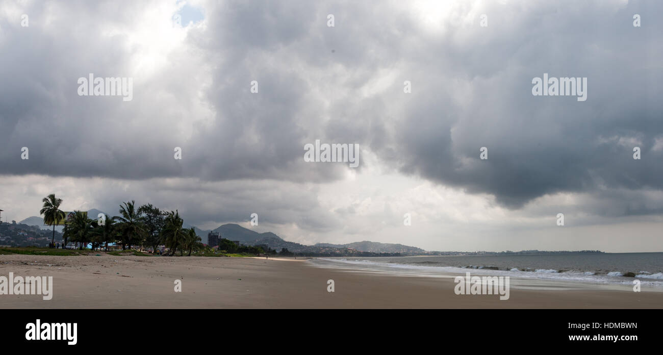 Strand in Freetown, Sierra Leone Stockfoto