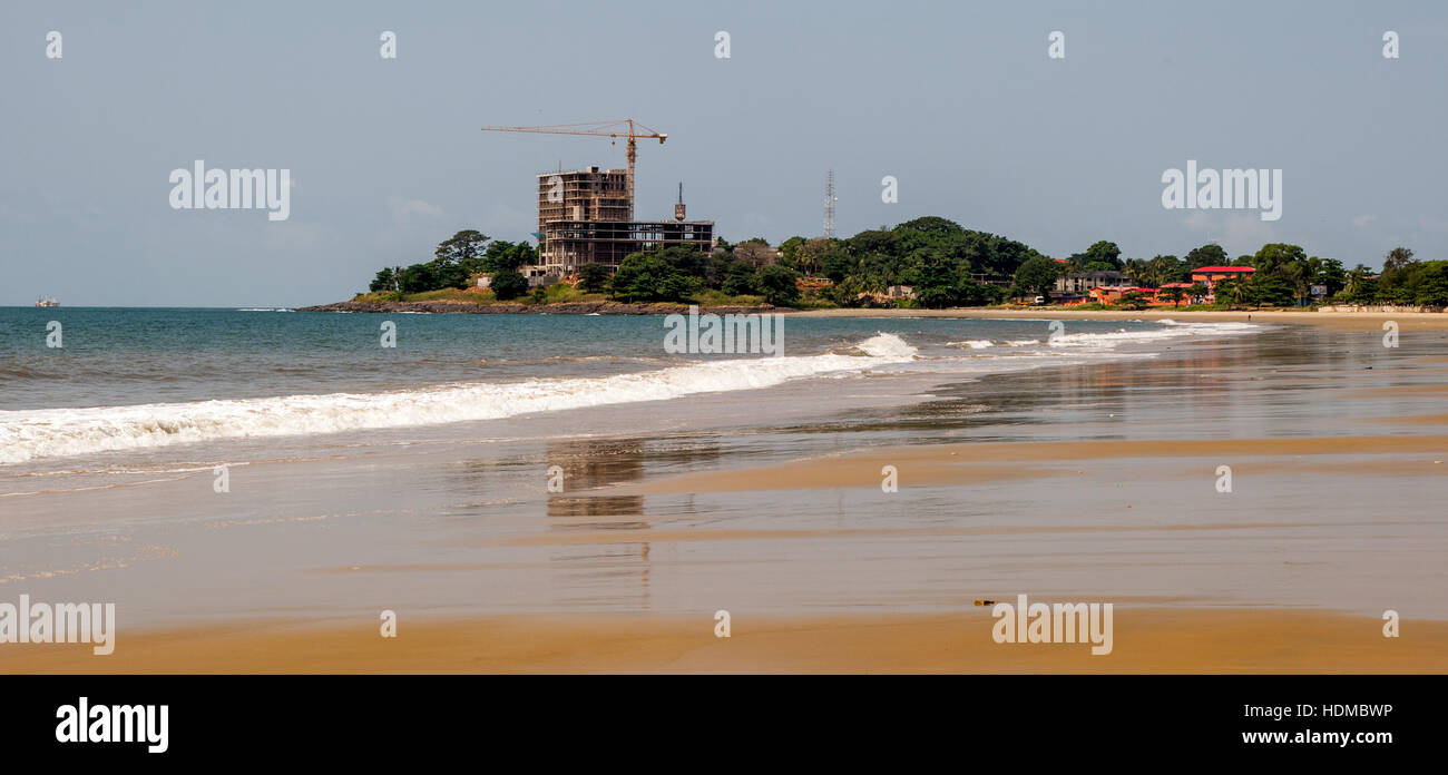 Baustelle des Hilton Hotels in Freetown, Sierra Leone Stockfoto