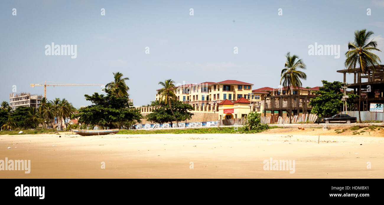 Baustelle des Hotels in Freetown, Sierra Leone Stockfoto