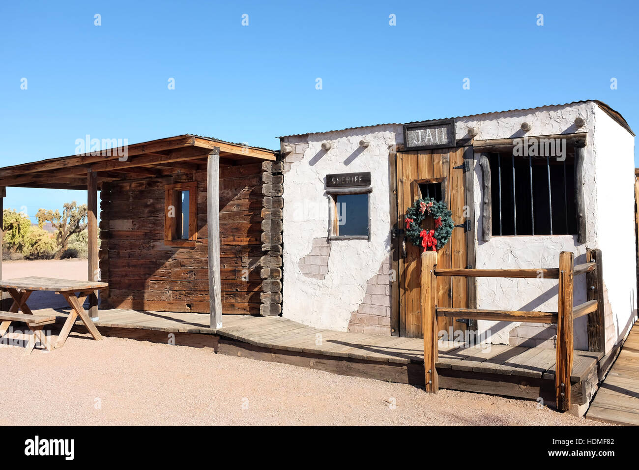 Gefängnis im Superstition Mountain Museum in Apache Junction, Arizona. Stockfoto