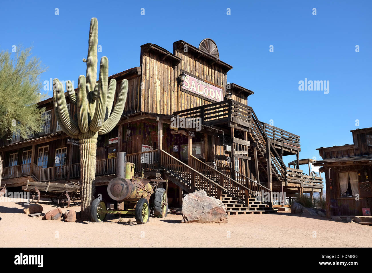 Mammut Steakhouse und Saloon an der Goldfied Ghost Town in Apache Junction, Arizona, off Route 88. Stockfoto