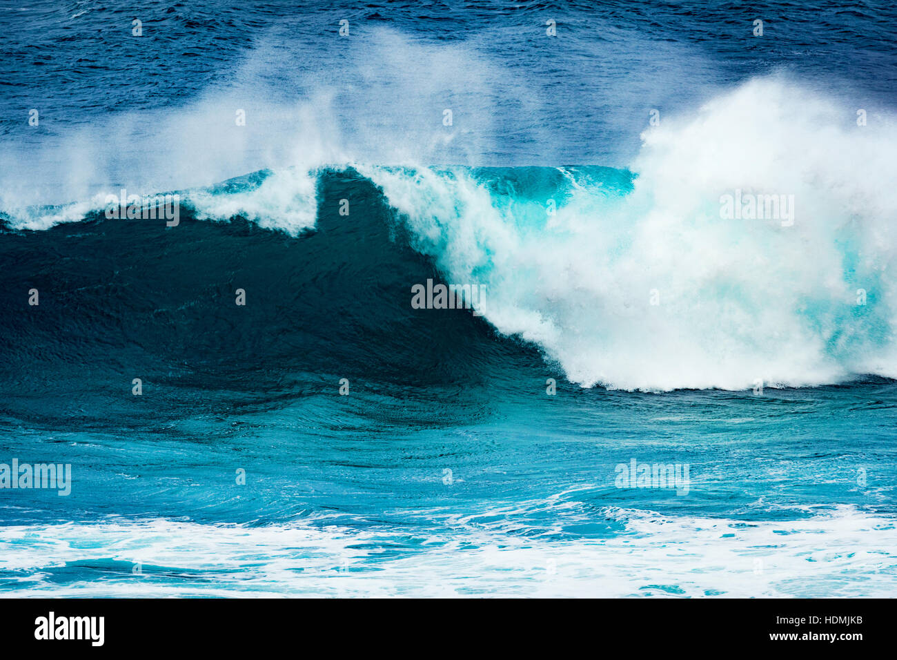 Große Welle des Indischen Ozeans. Gris Gris Strand. Mauritius Stockfoto