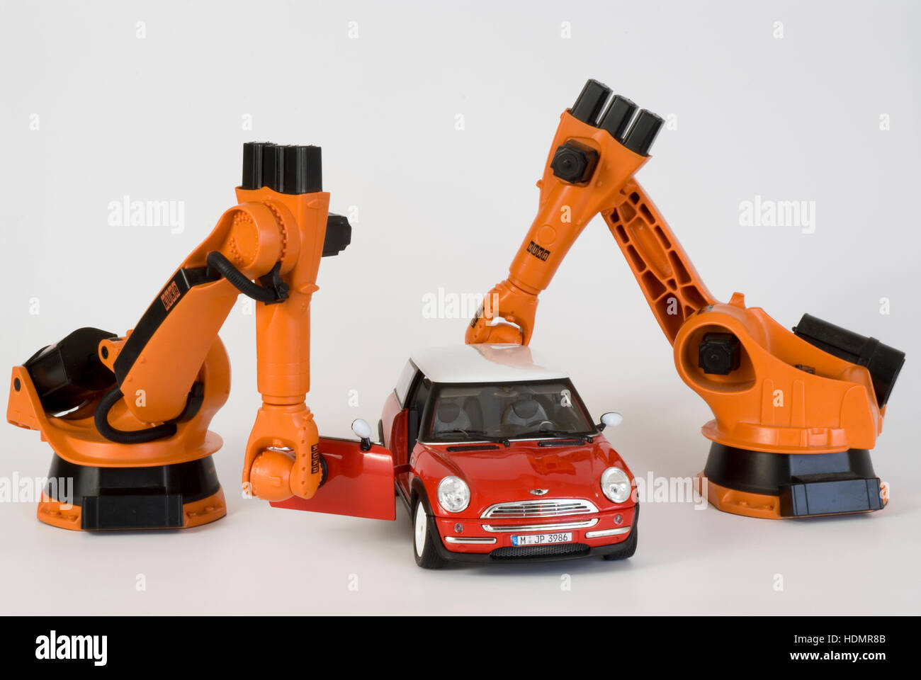 Industrieroboter in der Automobilindustrie Stockfoto
