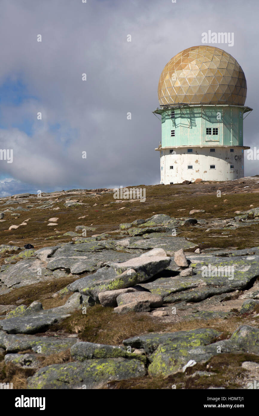 Torre, der höchste Punkt von Portugal, Serra Da Estrela Stockfotografie