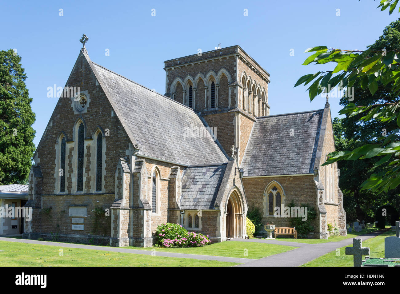 Holy Trinity Kirche Lyne & Longcross, Lyne Lane, Lyne, Surrey, England, Vereinigtes Königreich Stockfoto