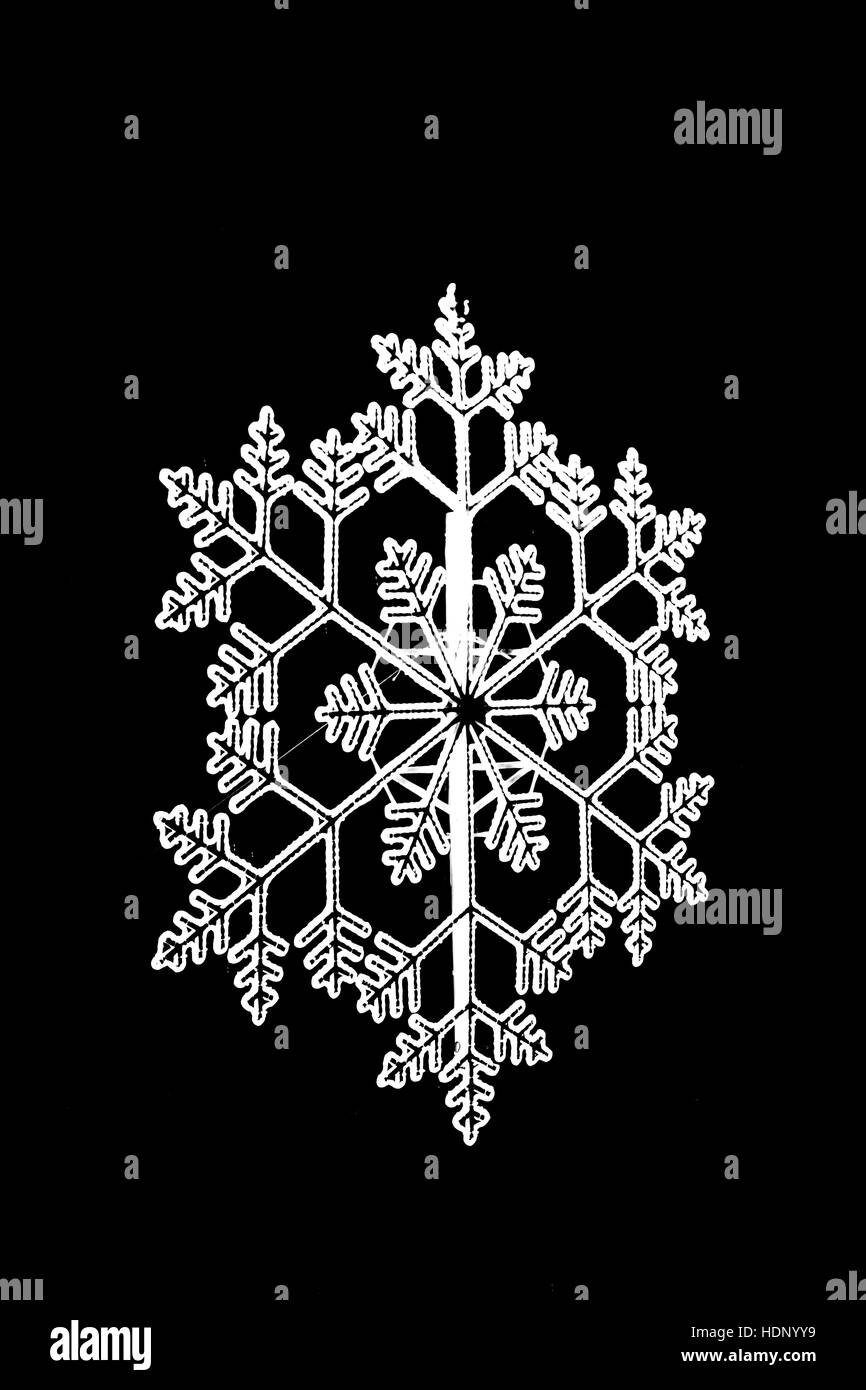 Die große led Schneeflocke Stockfoto