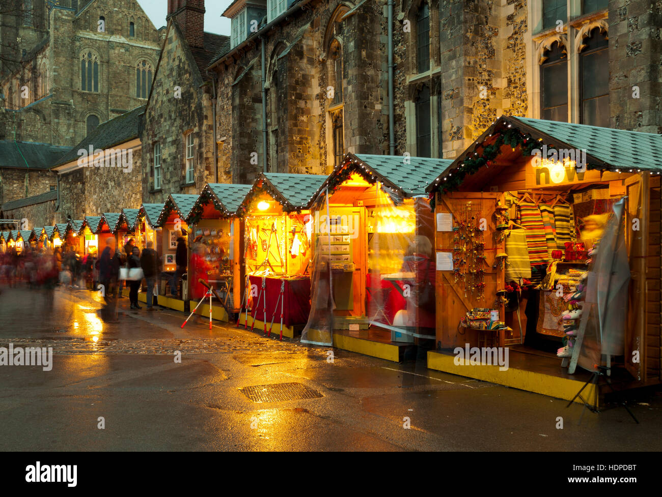 Winchester Weihnachtsmarkt. Stockfoto