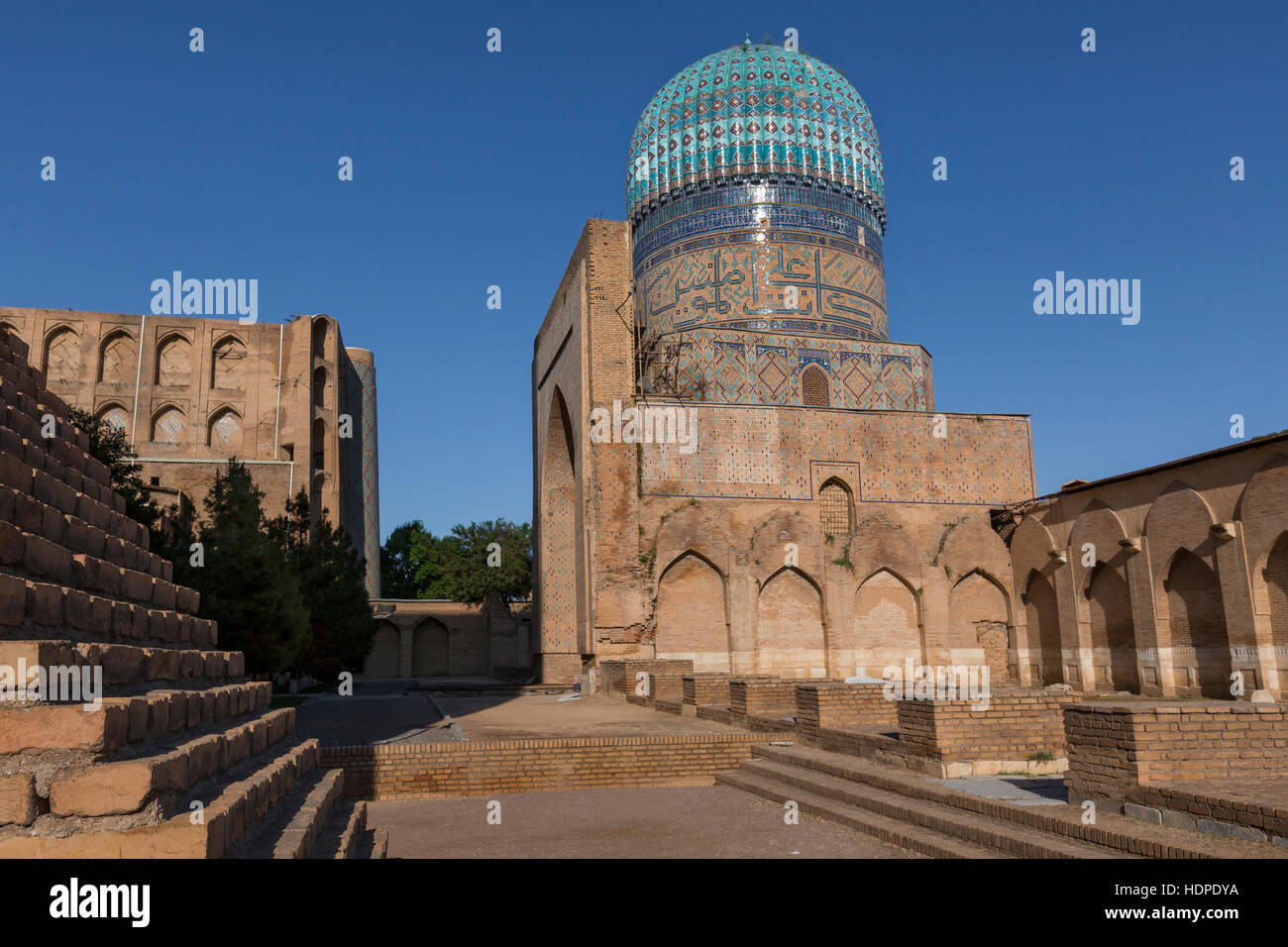 Bibi Khanum Moschee in Samarkand, Usbekistan. Stockfoto