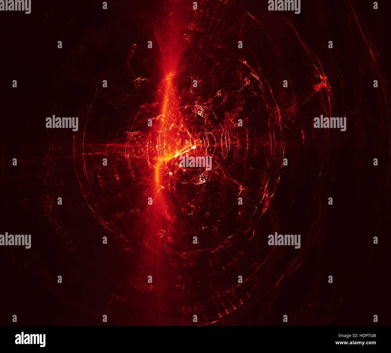 Roten Fraktale Energie Abbildung Stockfoto