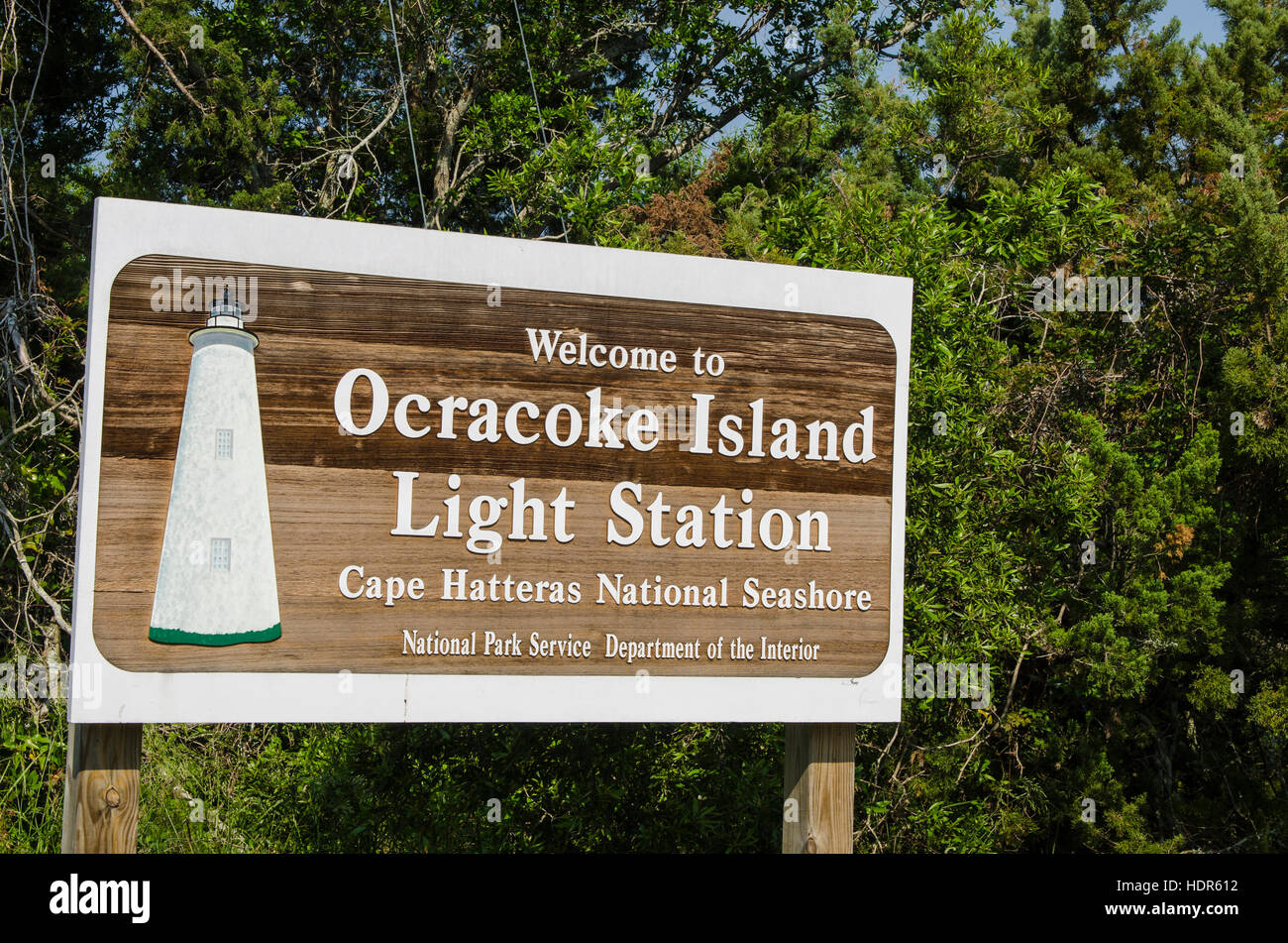 Ocracoke Island Light Station, Outer Banks, North Carolina, USA. Stockfoto