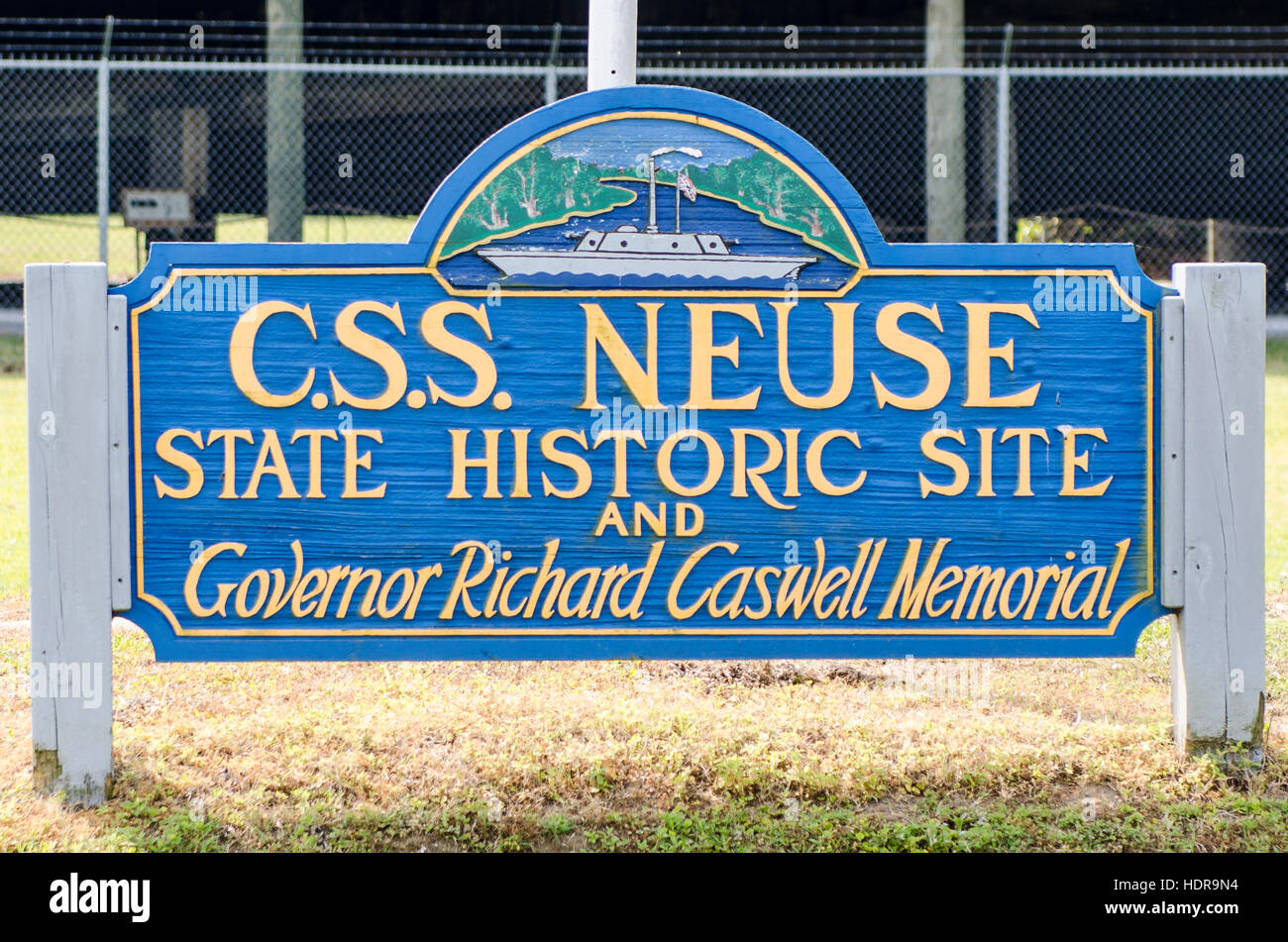 CSS Neuse State Historic Site und Gouverneur Richard Caswell Memorial North Carolina, USA. Stockfoto