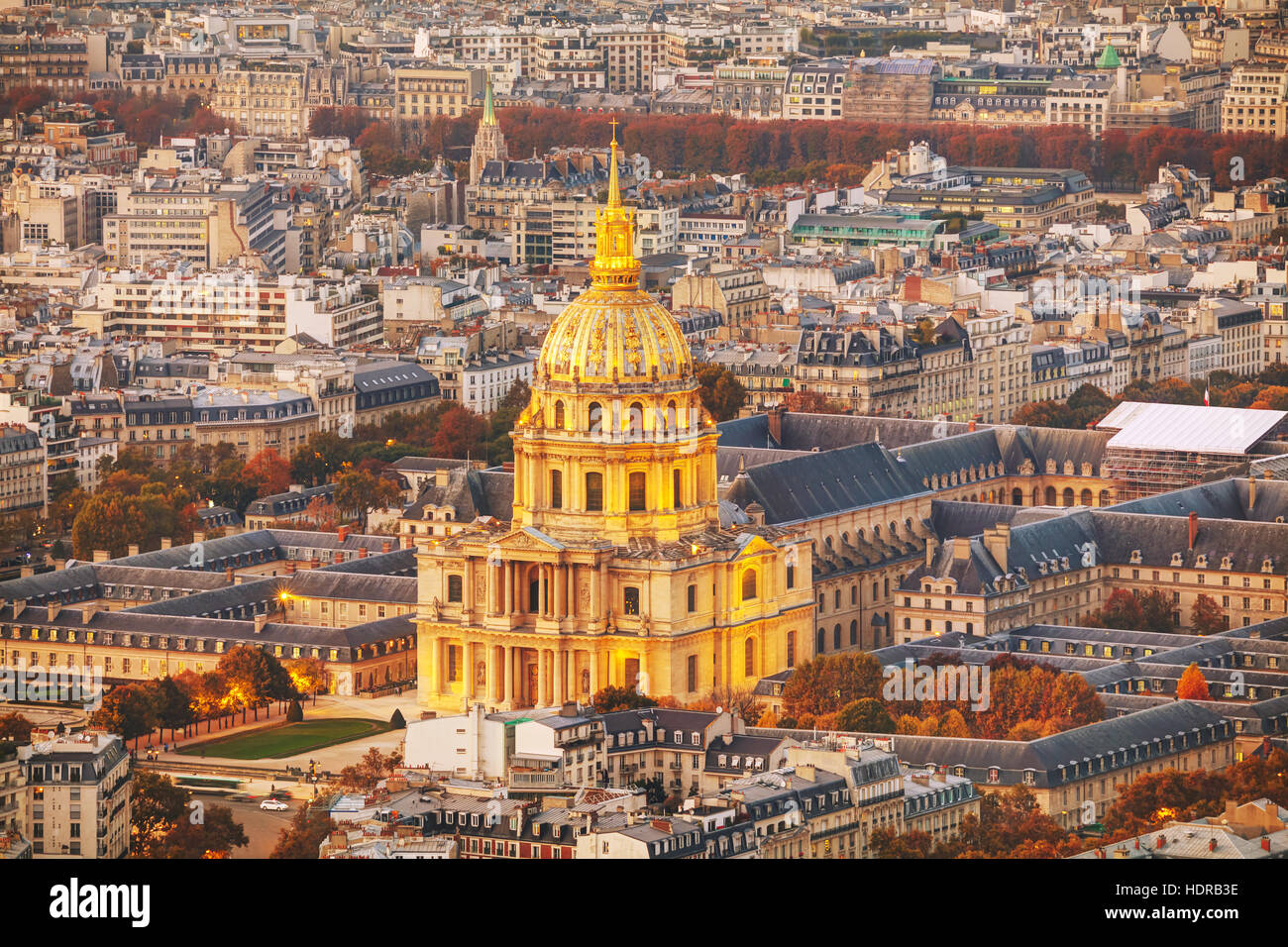 Das Armee-Museum in Paris, Frankreich-Luftbild Stockfoto
