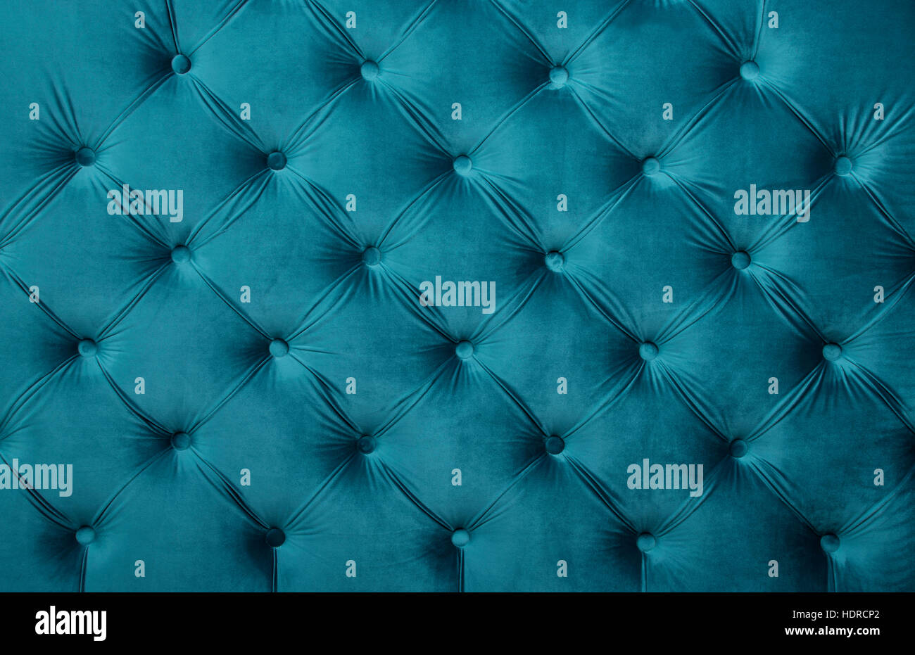 Blau/Petrol samt Capitone Textile Hintergrund, getuftet Retro