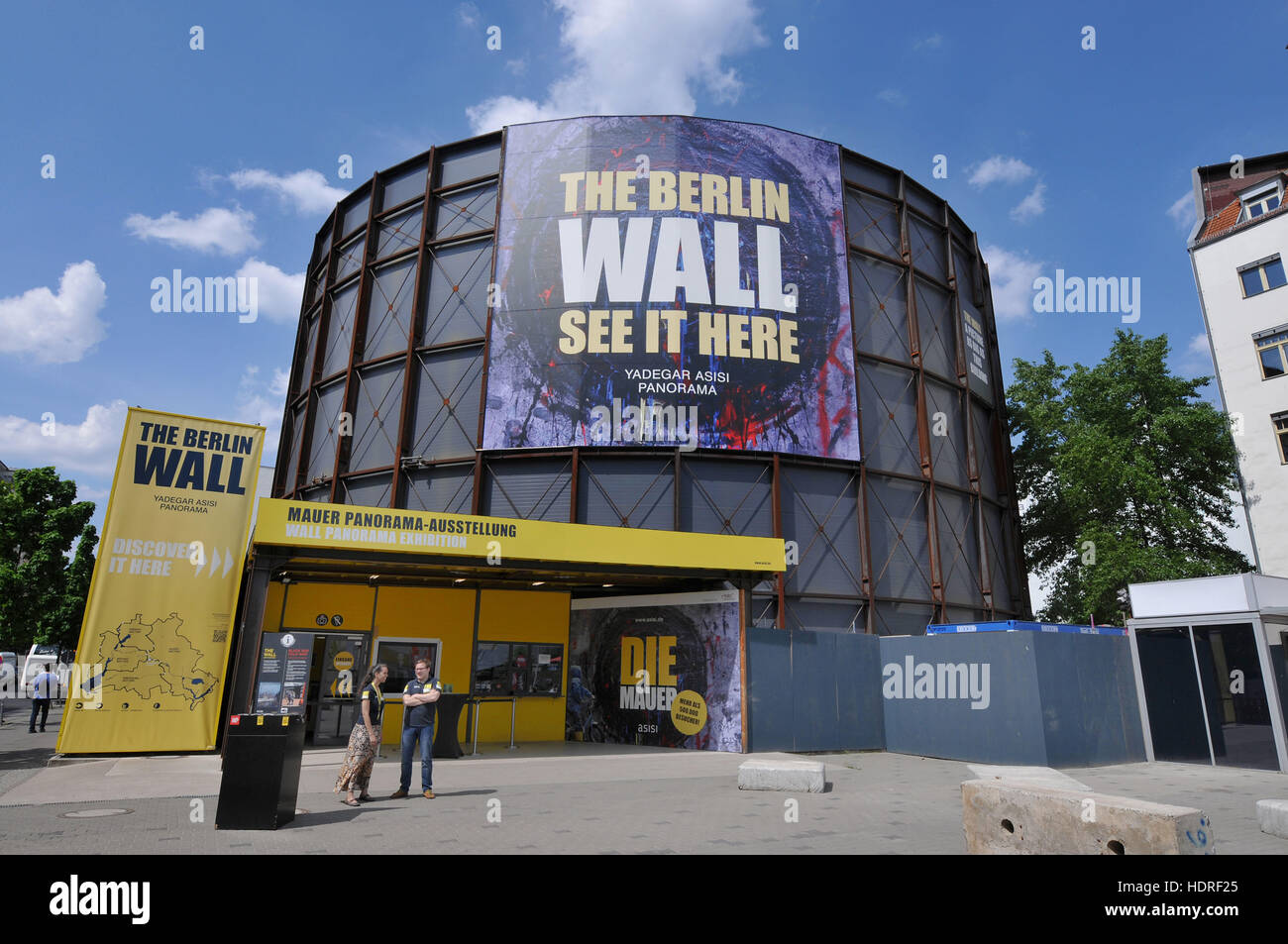 Yadegar Asisi Panorama, ´The Berlin Wall´, Zimmerstraße, Mitte, Berlin, Deutschland Stockfoto