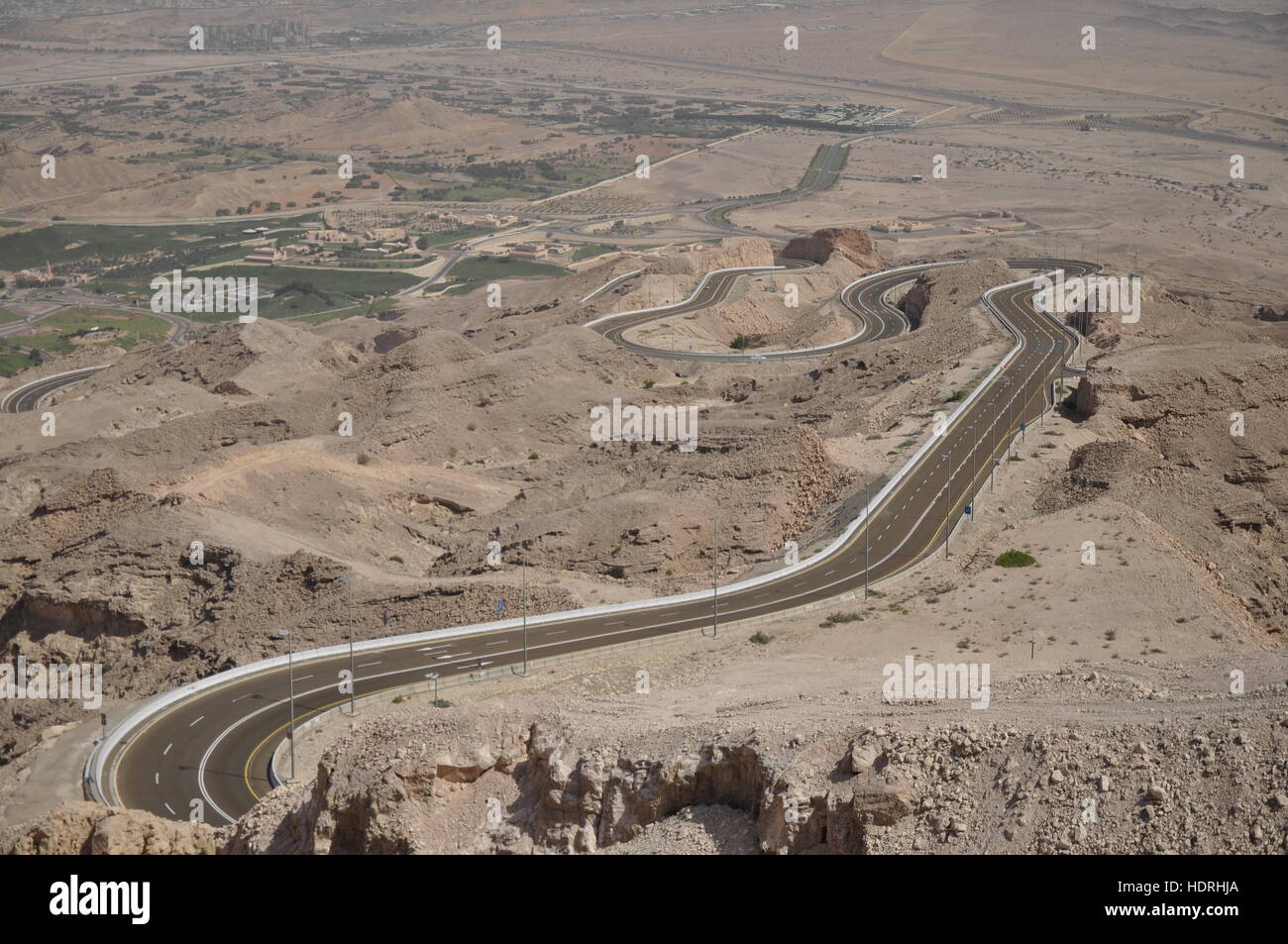 Jebel Hafeet Bergstraße, Al Ain Vereinigte Arabische Emirate Stockfoto