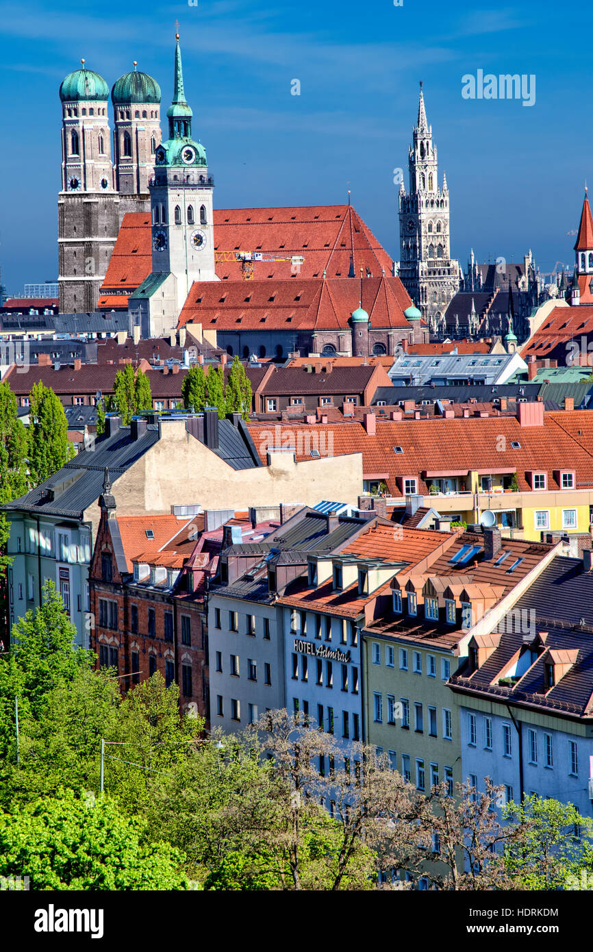 Skyline von München Stockfoto
