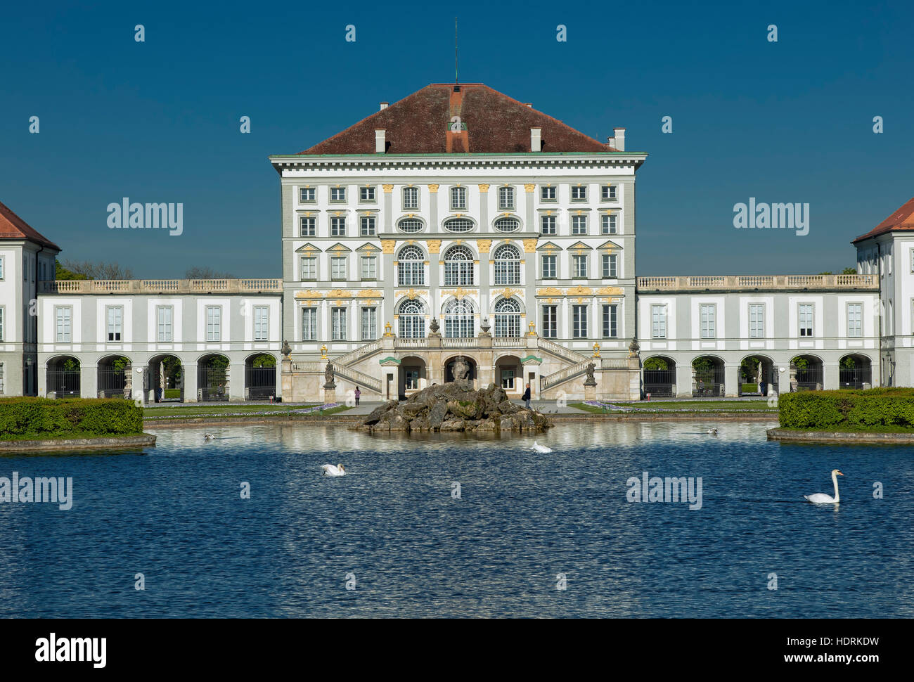 Schloss Nymphenburg in München Stockfoto