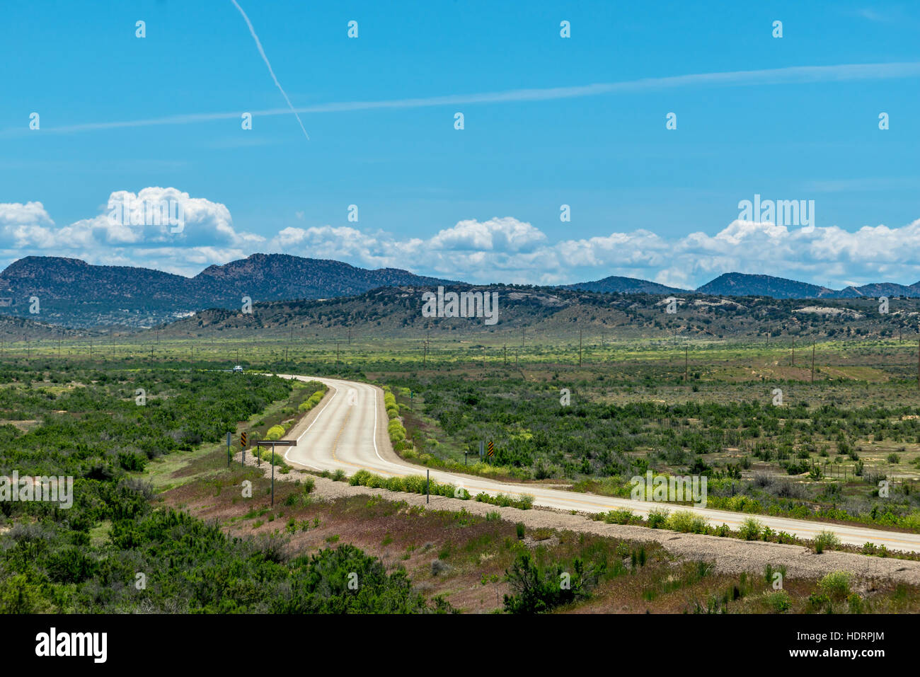 Die Autobahn Interstate 40 in Ost-Colorado Stockfoto