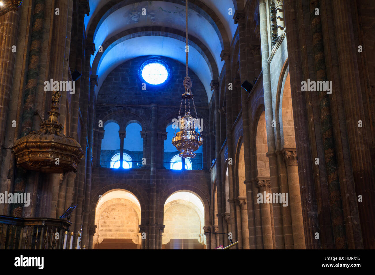 Weihrauch-Brenner, Kathedrale von Santiago De Compostela, Spanien Stockfoto