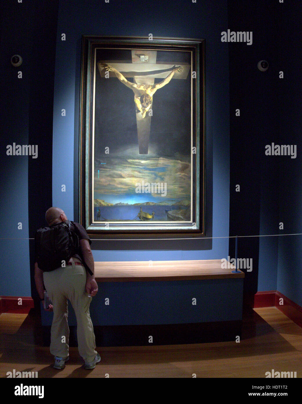 Glasgow Kelvingrove Museum innen innerhalb der Galerien Christus des Hl. Johannes vom Kreuz von Dali Stockfoto