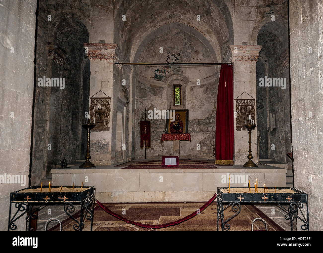 Russland, Halbinsel Krim, die Stadt von Stary Krym. Der Klosterkomplex der Surb Khach buchstäblich - Holy Cross Kloster in der fourteent Stockfoto