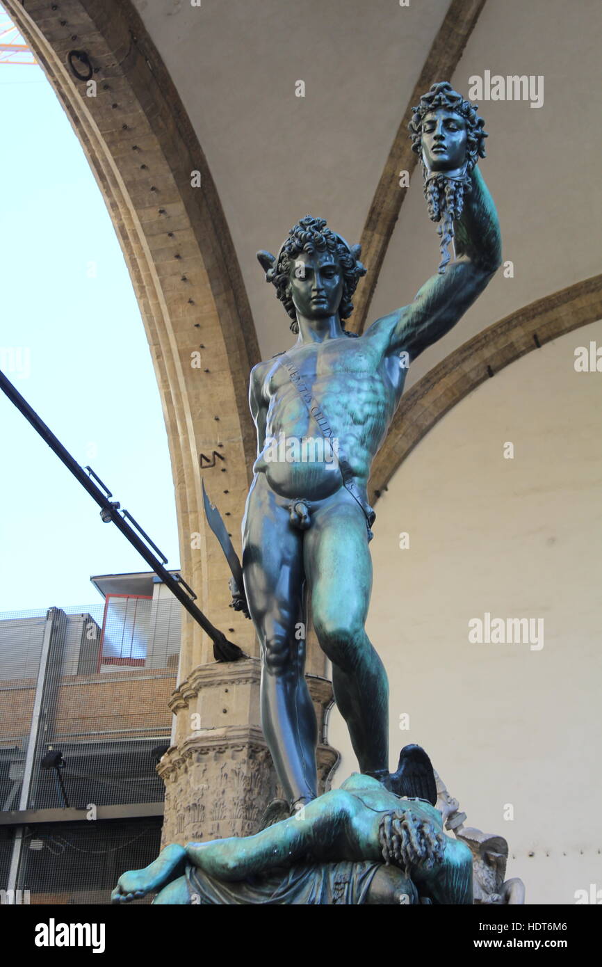 Perseus und Medusa Statue von Cellini Stockfoto