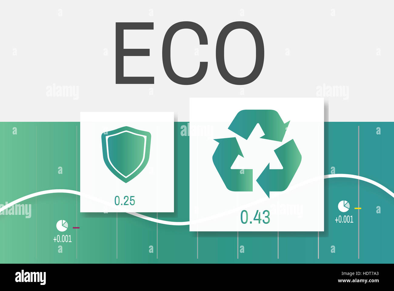 Öko-Umwelt-Symbol-Konzept zu recyceln Stockfoto