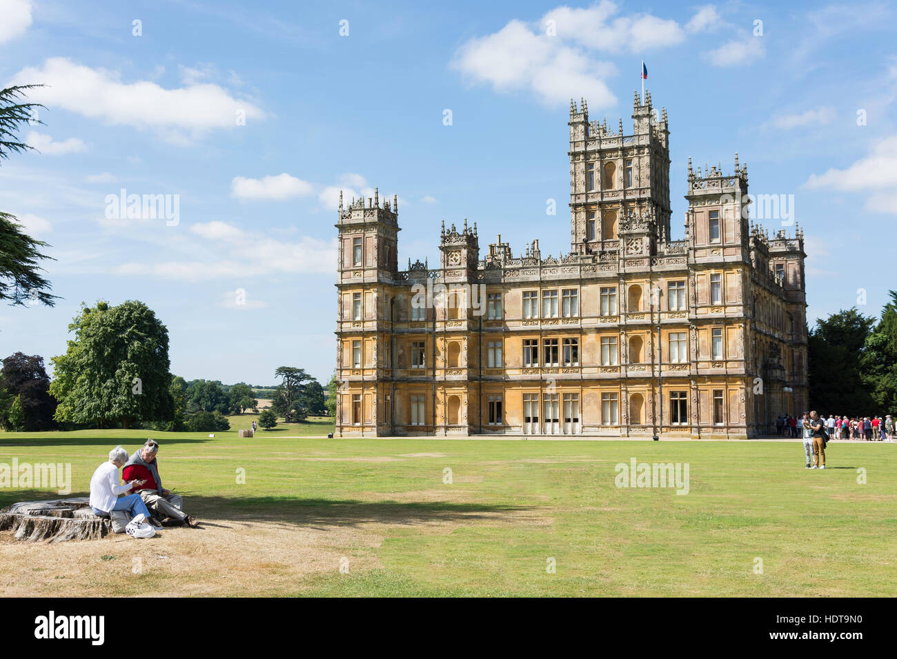 Highclere Castle (Downton Abbey TV-Serie), Highclere, Hampshire, England, Vereinigtes Königreich Stockfoto