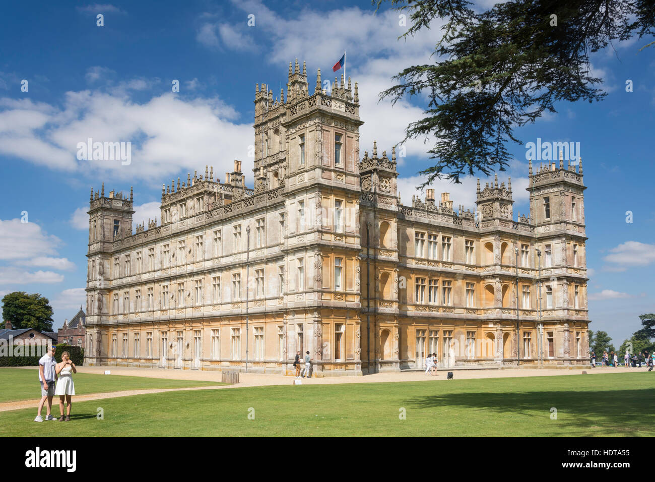 Highclere Castle (Downton Abbey TV-Serie), Highclere, Hampshire, England, Vereinigtes Königreich Stockfoto