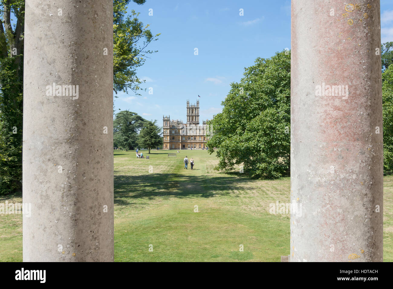 Highclere Castle (Downton Abbey TV-Serie) von Dohlen Schloss Highclere, Hampshire, England, Vereinigtes Königreich Stockfoto