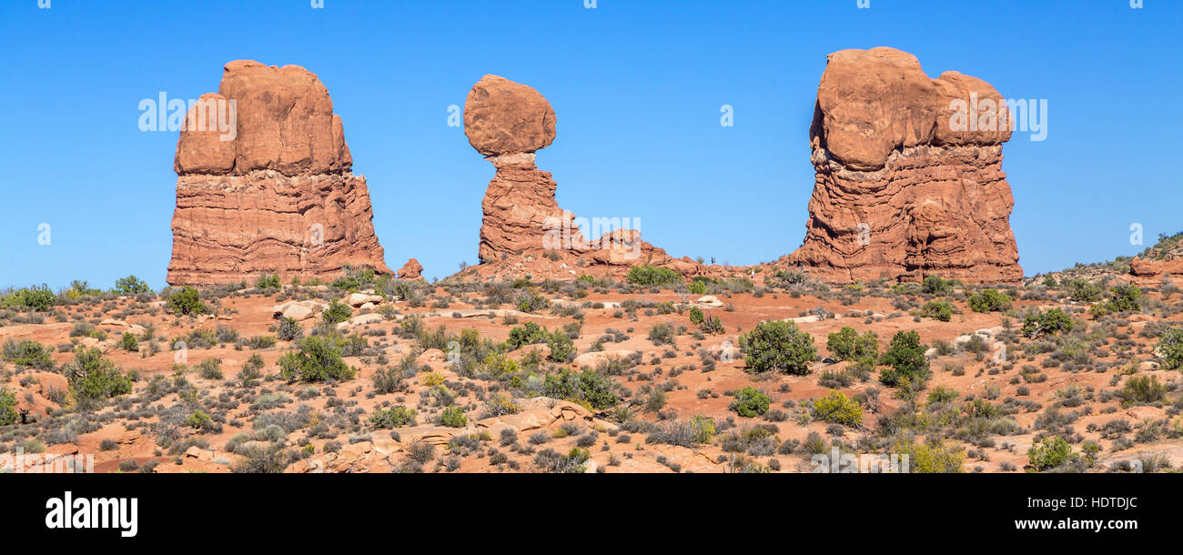 Felsformationen, Arches-Nationalpark, Utah, USA Stockfoto