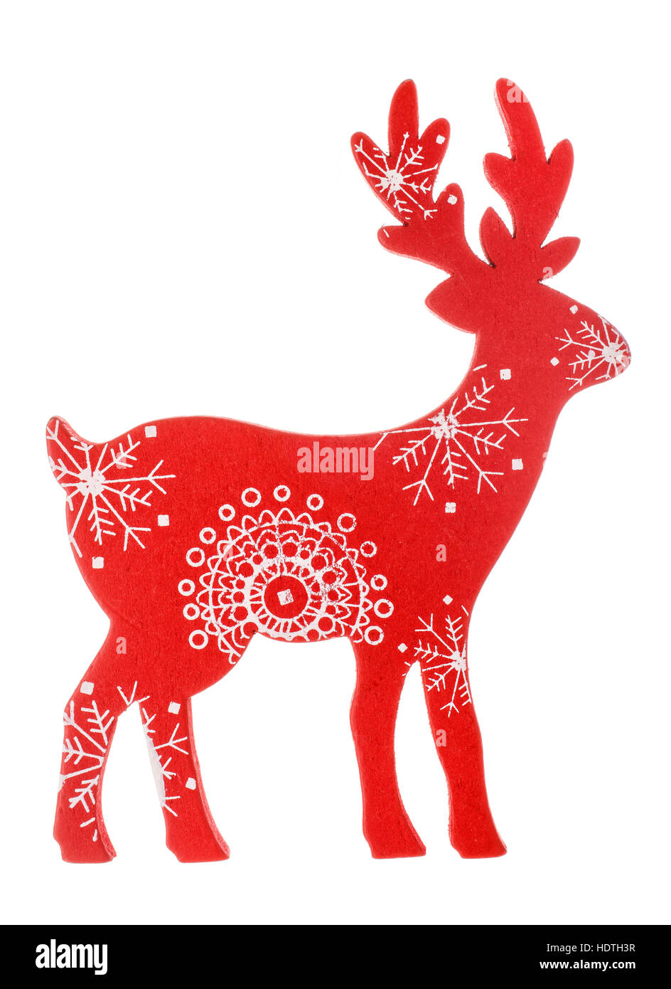 Weihnachten Decoraration, Rentier auf weißem Hintergrund Stockfoto