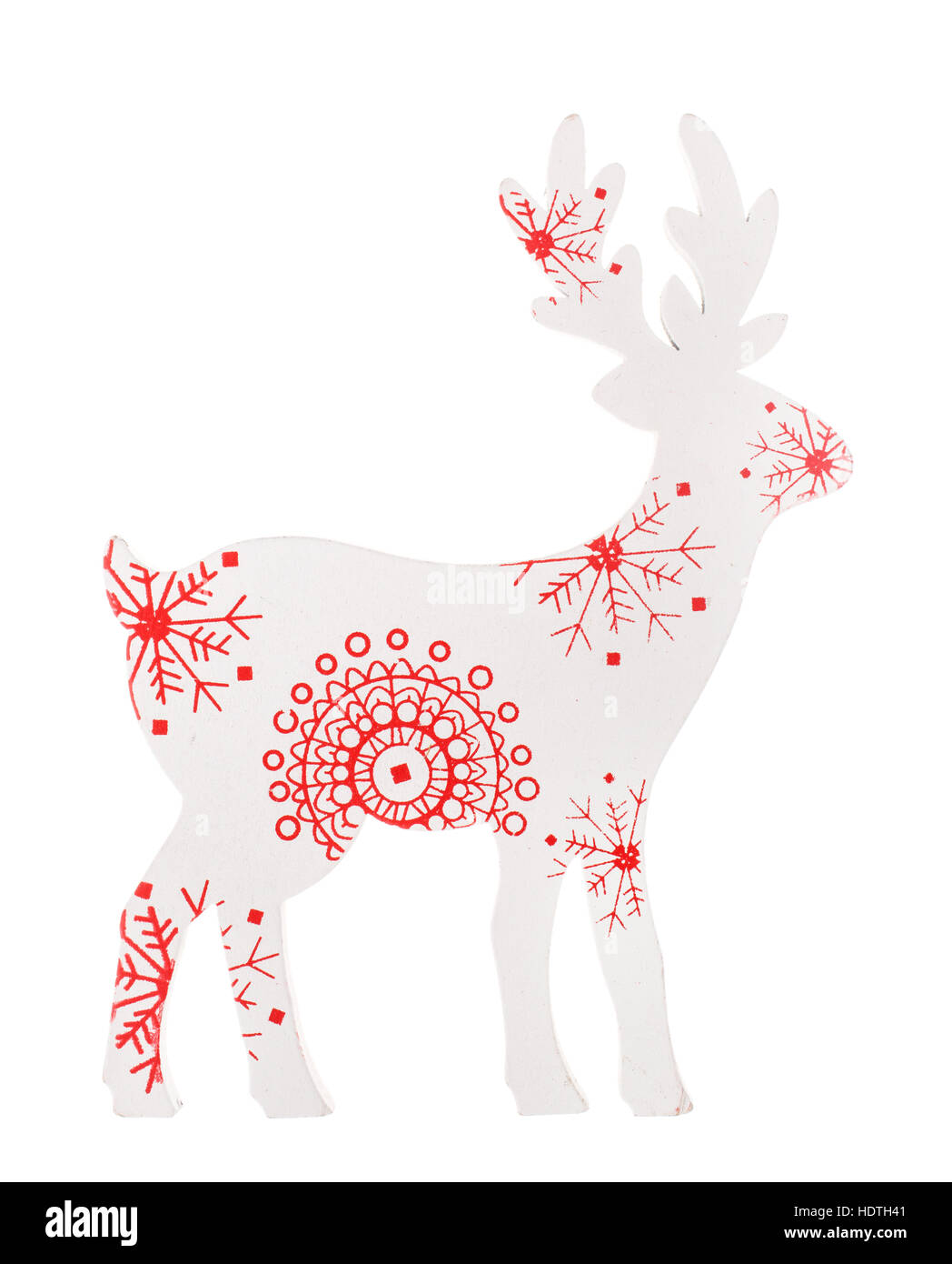 Weihnachten Decoraration, Rentier auf weißem Hintergrund Stockfoto