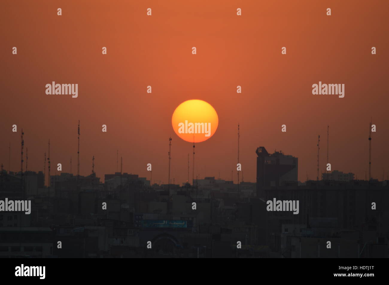 Sonnenuntergang in Teheran, Iran Stockfoto