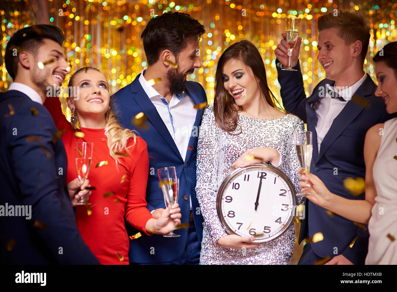 Letzten Minuten des alten Jahres Countdown Stockfoto